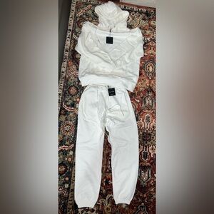 JLUXLABEL White Hoodie & Sweatpants Set